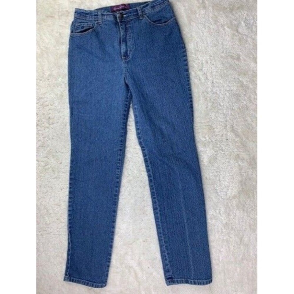 Gloria Vanderbilt Size 12 Womens Jeans Straight Leg High Rise Med Wash Stretch